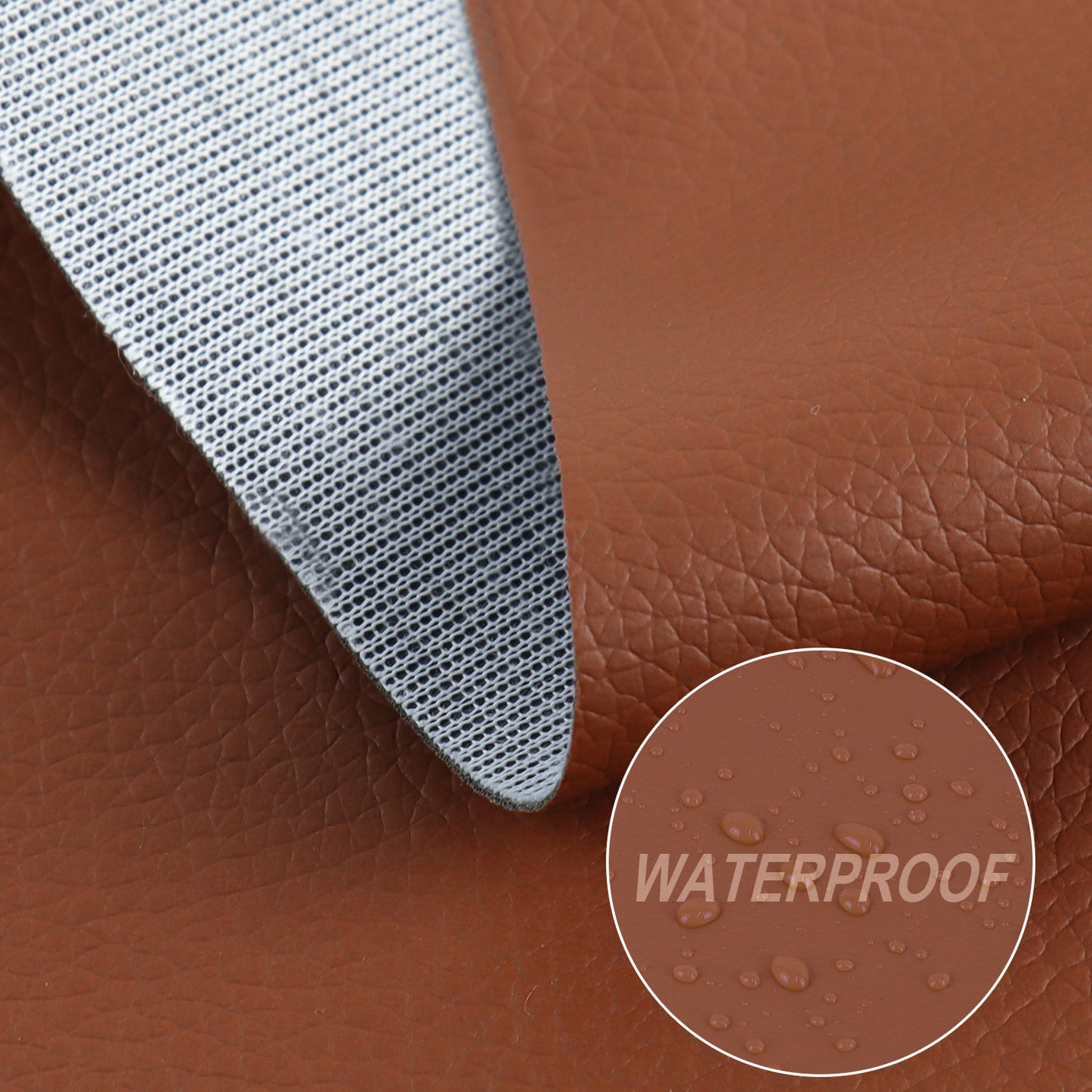 Waterproof Faux Leather Fabric Sheet Home Chair Sofa Lounge Couches Repair Patch-Brown