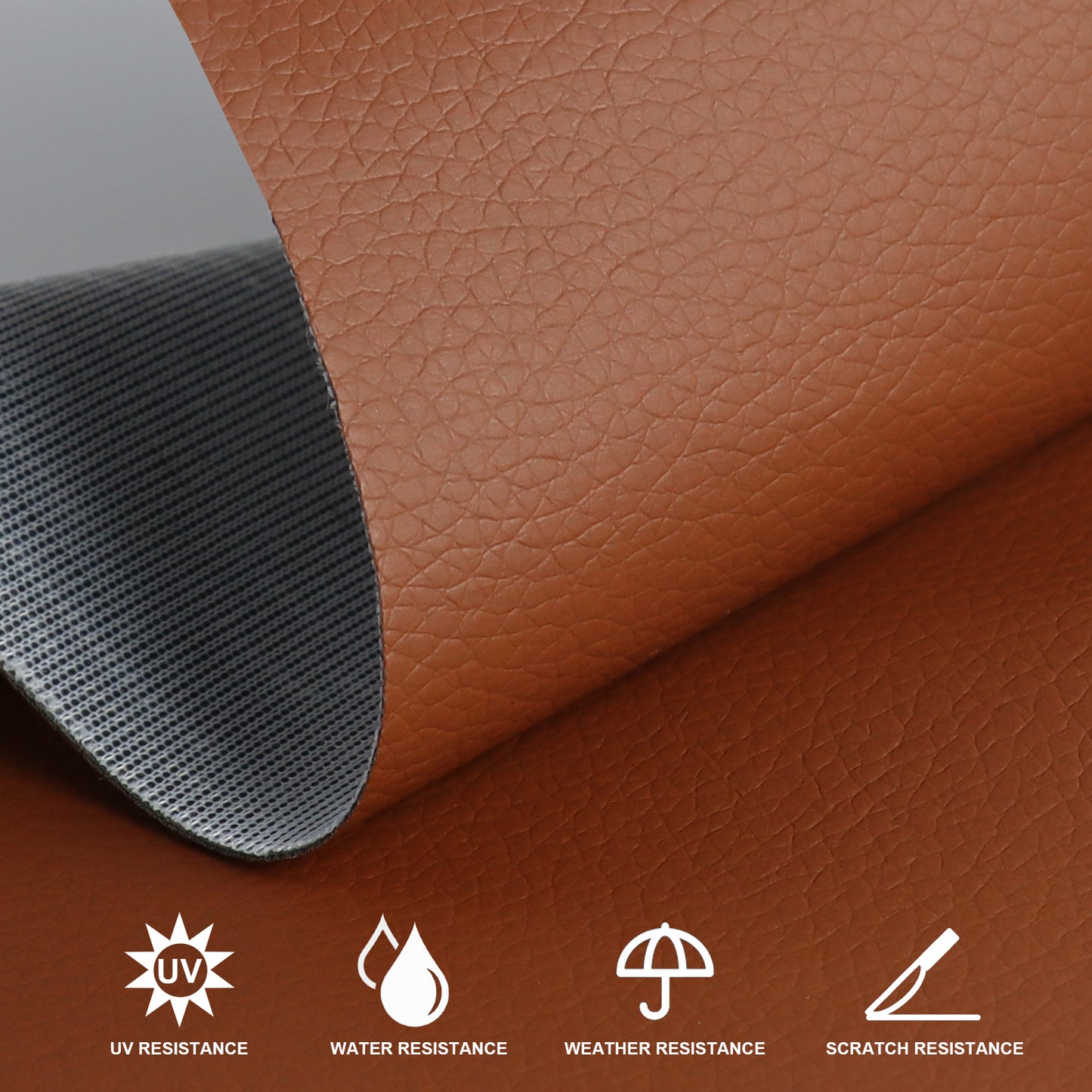 Waterproof Faux Leather Fabric Sheet Home Chair Sofa Lounge Couches Repair Patch-Brown