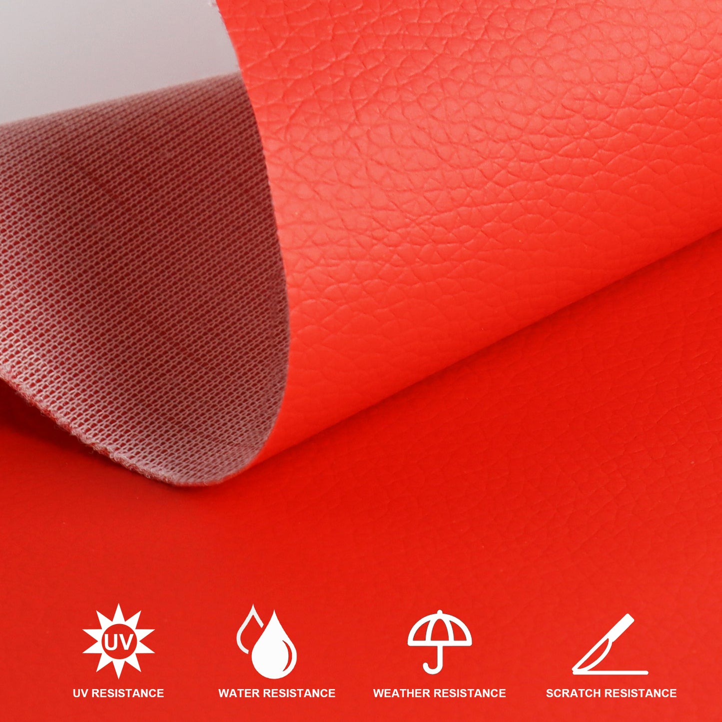 Waterproof Faux Leather Fabric Sheet Home Chair Sofa Lounge Couches Repair Patch-Red