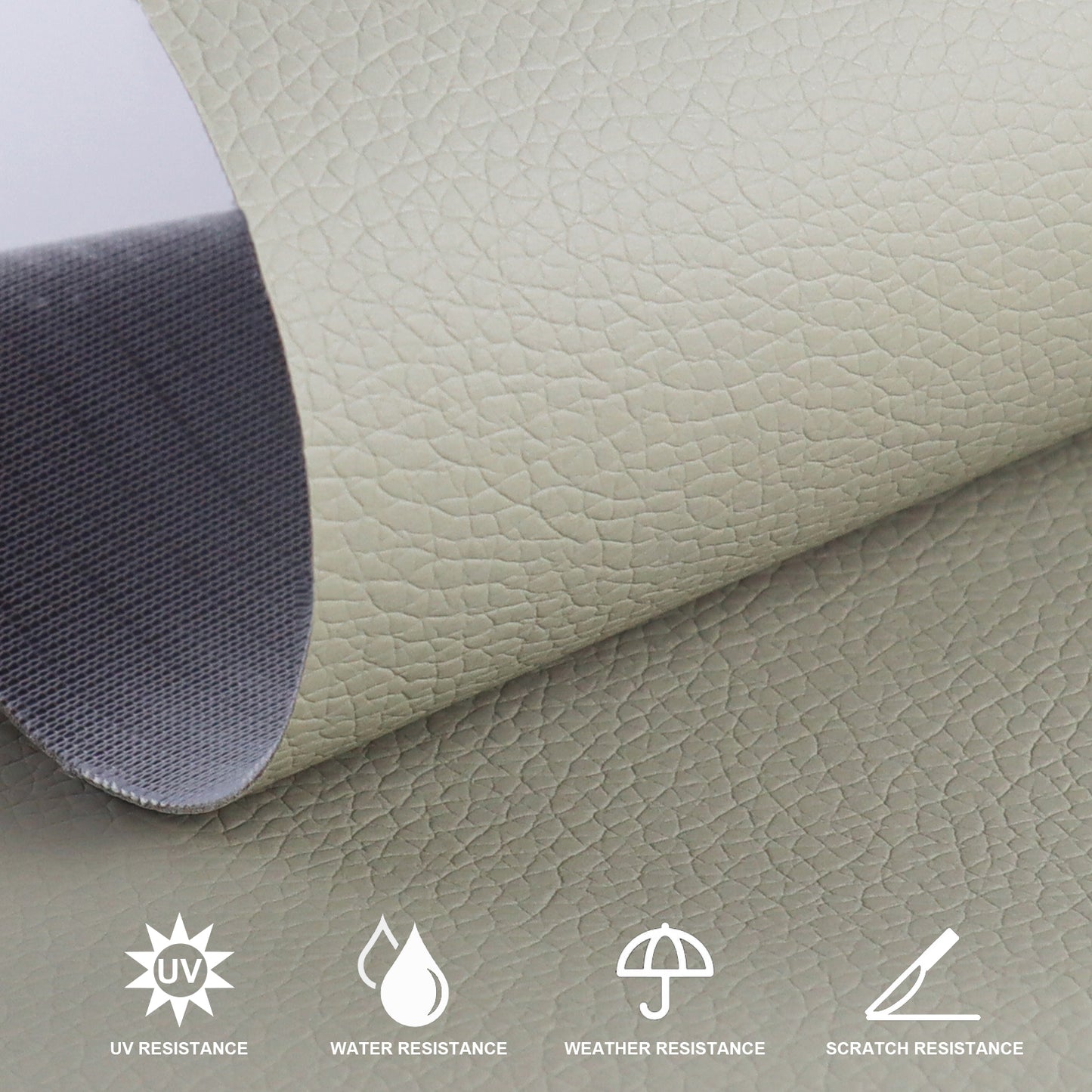 Waterproof Faux Leather Fabric Sheet Home Chair Sofa Lounge Couches Repair Patch-Light Gray