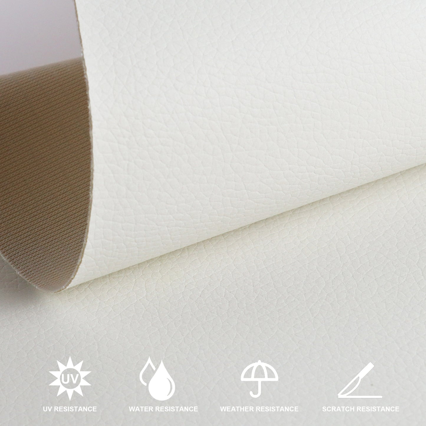 Waterproof Faux Leather Fabric Sheet Home Chair Sofa Lounge Couches Repair Patch-White
