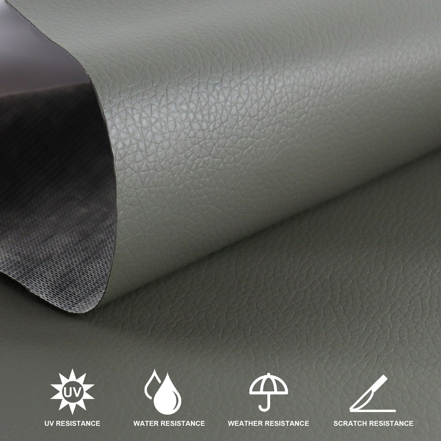 Waterproof Faux Leather Fabric Sheet Home Chair Sofa Lounge Couches Repair Patch-Gray/Grey