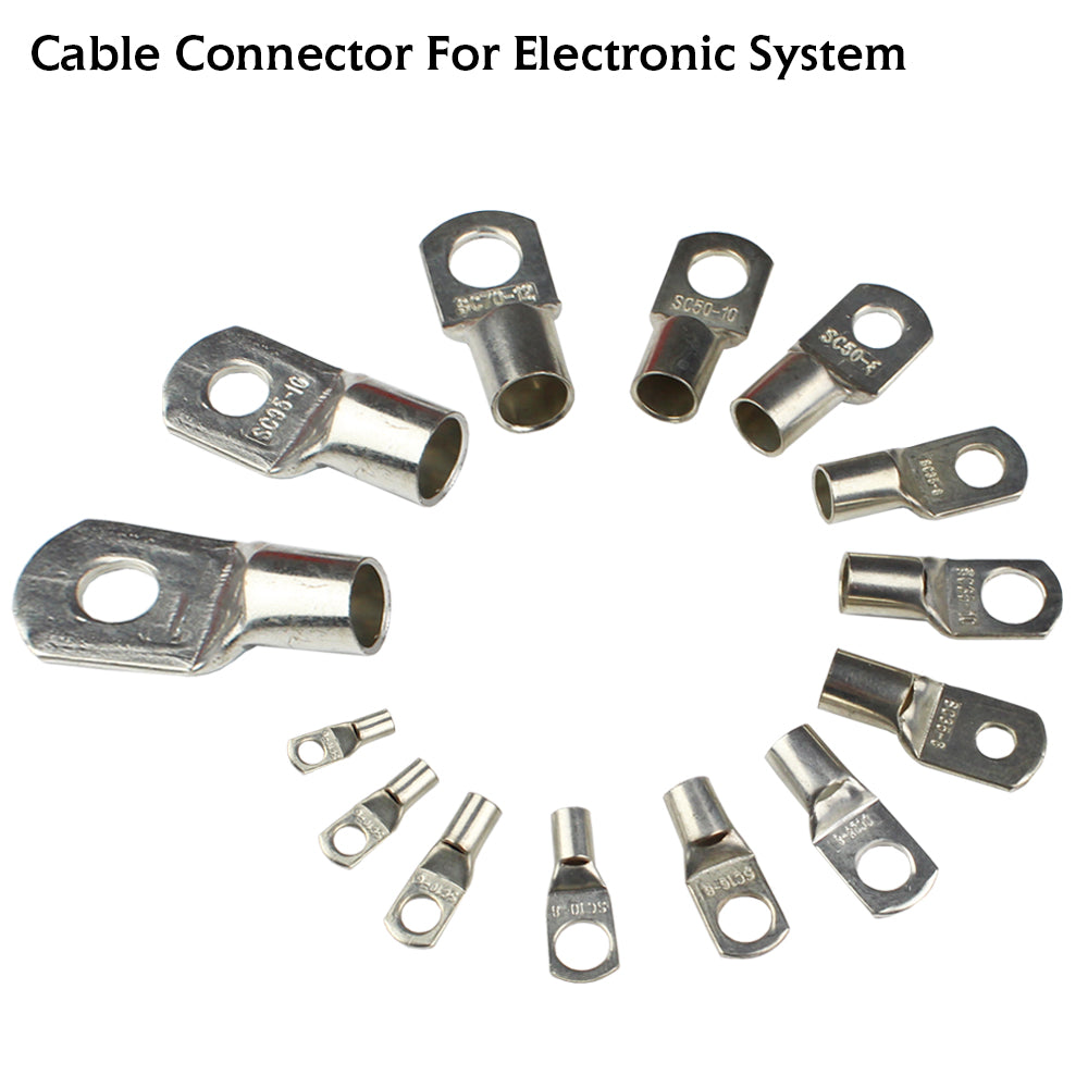 Auto Battery Cable Lug kit Copper Non-insulated Terminals Spy Eyelets Crimp Ring