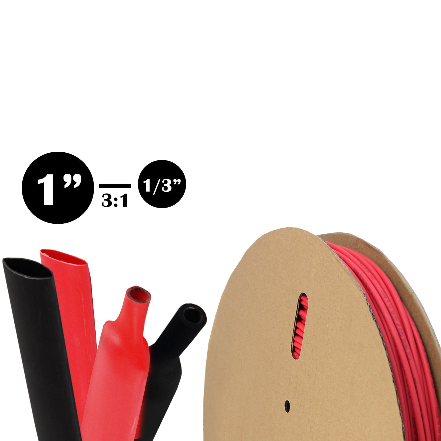Red + Black Combo Kit Heat Shrink Tubing 3:1 Glue Lined Heatshrink Kit Electrical Wire Cable Insulated