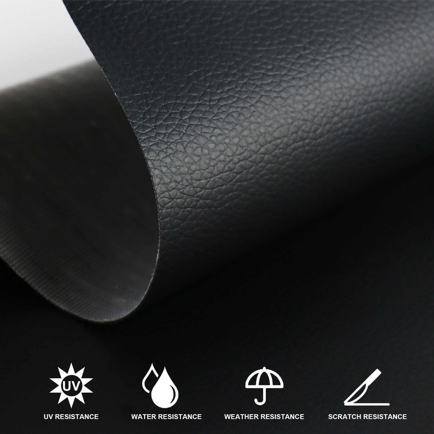 Waterproof Faux Leather Fabric Sheet Home Chair Sofa Lounge Couches Repair Patch-Black