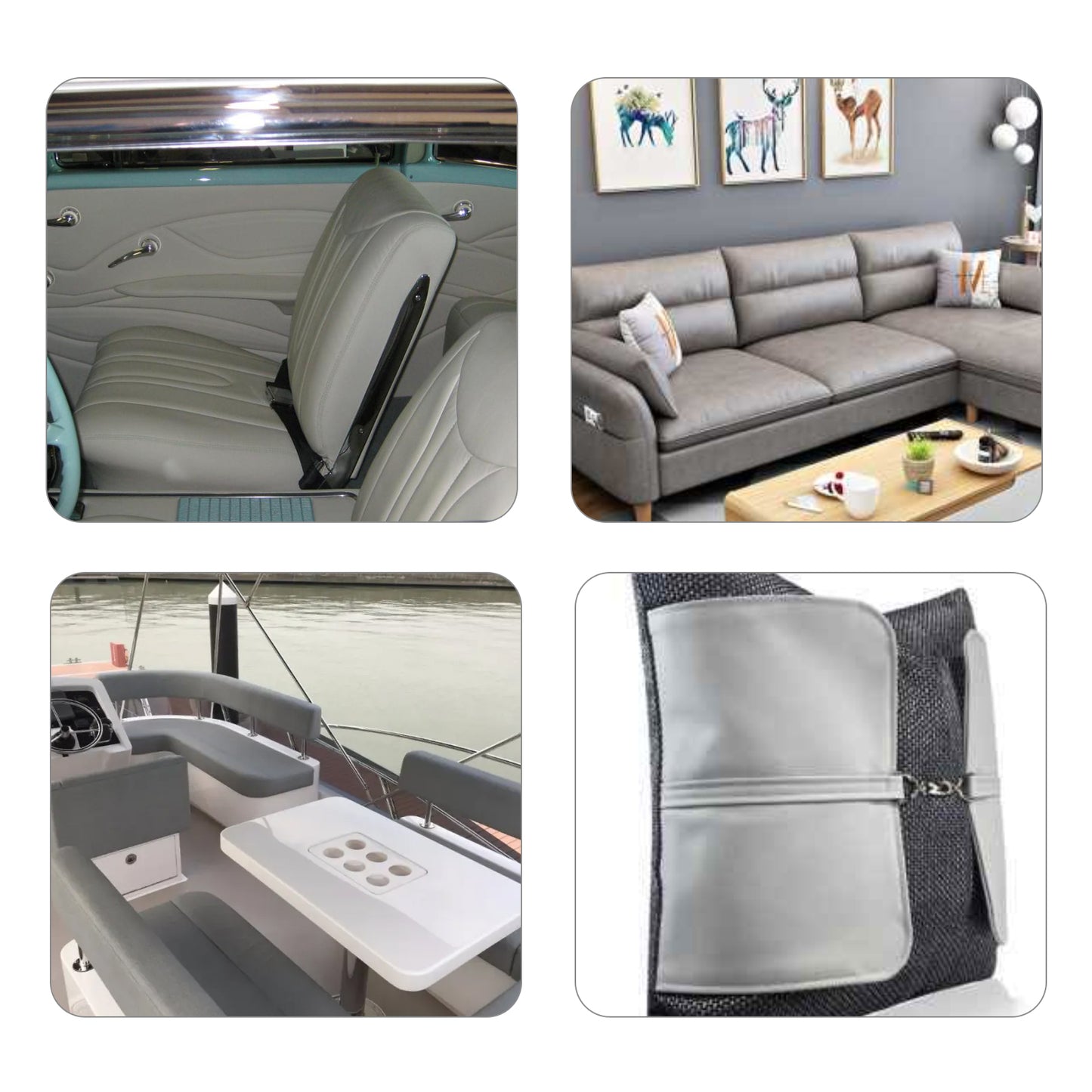 Waterproof Faux Leather Fabric Sheet Home Chair Sofa Lounge Couches Repair Patch-Gray/Grey