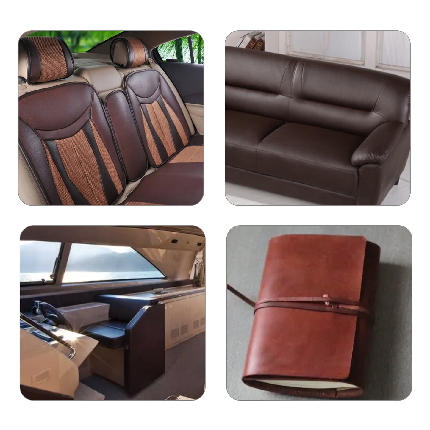 Waterproof Faux Leather Fabric Sheet Home Chair Sofa Lounge Couches Repair Patch-Brown