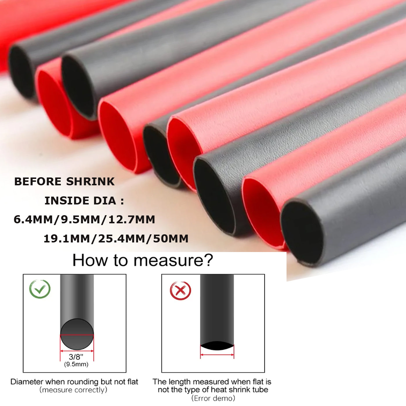 Marine Grade 3:1 Heat Shrink Tube Dual Wall Heat Shrink Tubing Glue Inside Fast Wrap