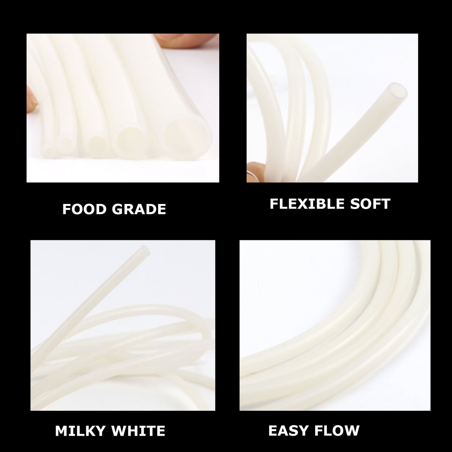 Food Grade Silicone Rubber Tube Hose Pipe Dairy Tubing Environmentally Friendly