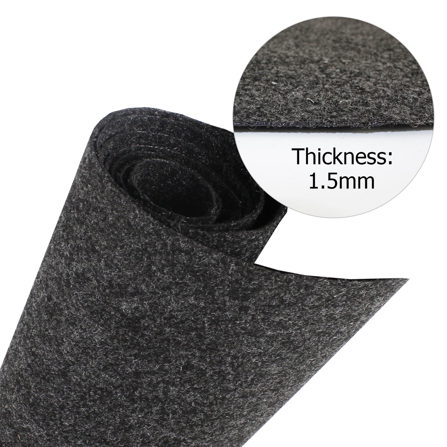 Marine Deck Car Van Carpet Underfelt Underlay Garage Floor Non-Slip Repels Dirty —— Charcoal Gray Color