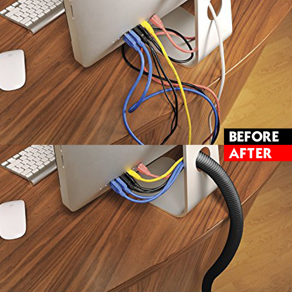 Split Cable Tubing Wire Loom Management Cords Protector Holding Vehicle Wiring