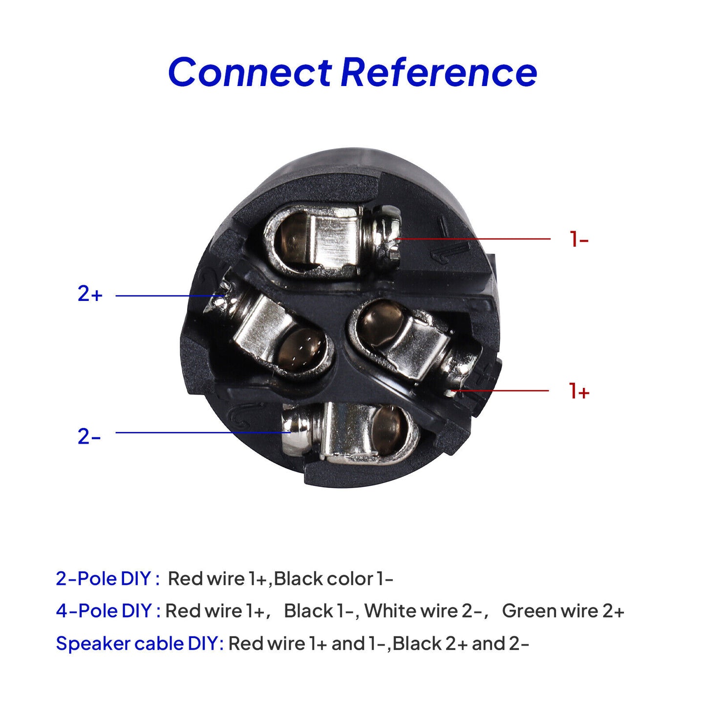 Speakon Connector,Speakon Cable Head Plug Adapter 4Pole Female to Nl4fc Male