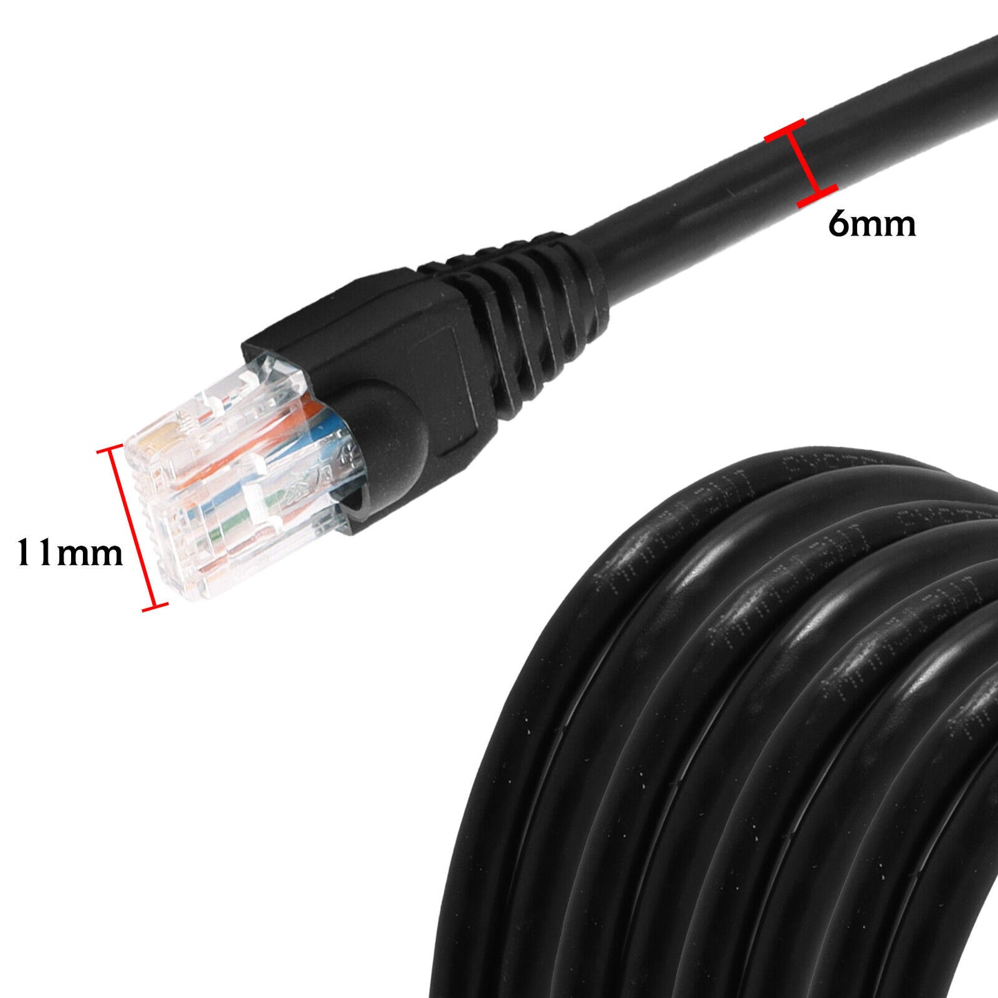 CAT6 Ethernet Network Lan Cable Data Patch Leads 1000Mbps Blue Black Grey