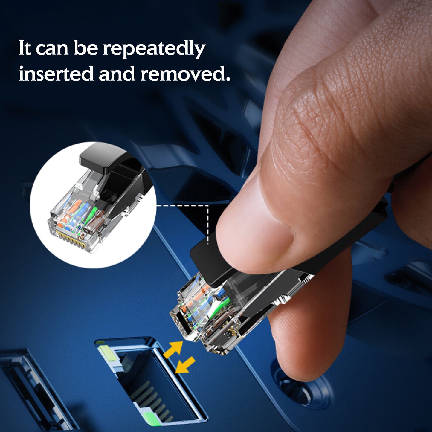 CAT6 Ethernet Network Lan Cable Data Patch Leads 1000Mbps Blue Black Grey