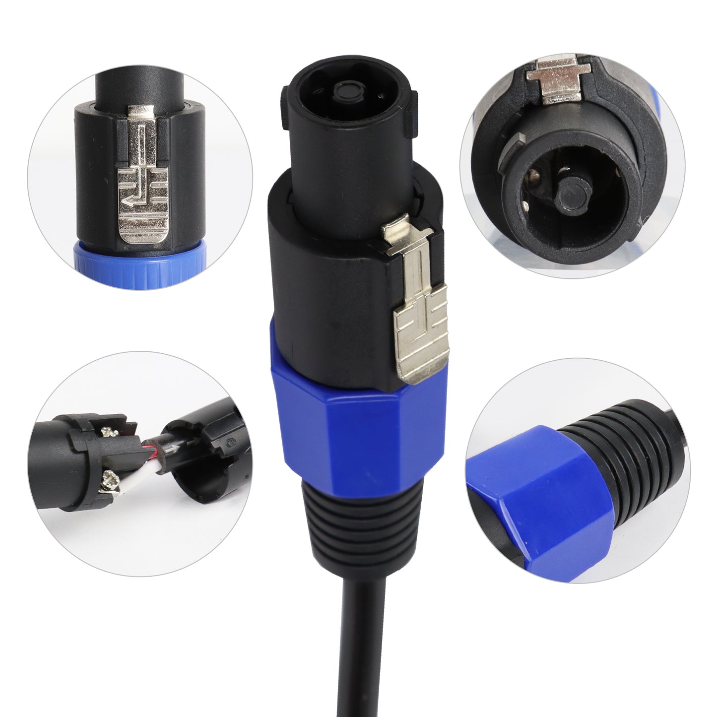 15M Speakon to Speakon Cables Wire Professional Audio Cord Extension Wire Female to Female Connector