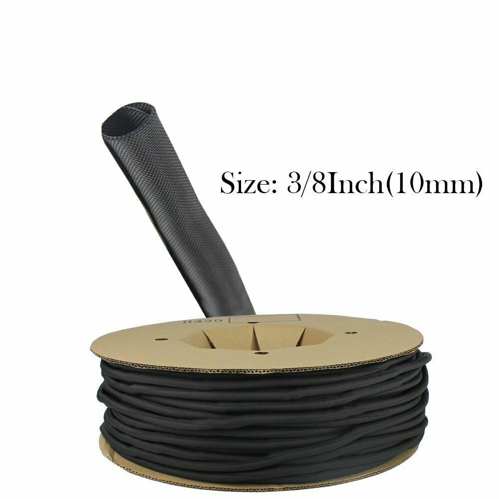 Split Braided Cable Sleeve Self-wrap Home Wire Management Automotive Industrial