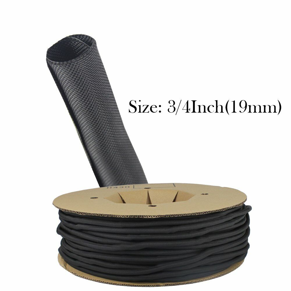 Split Braided Cable Sleeve Self-wrap Home Wire Management Automotive Industrial