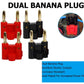 Dual Banana Plug Jack Audio Speak Wire Cable Connector Binding Post Socket 4Pair