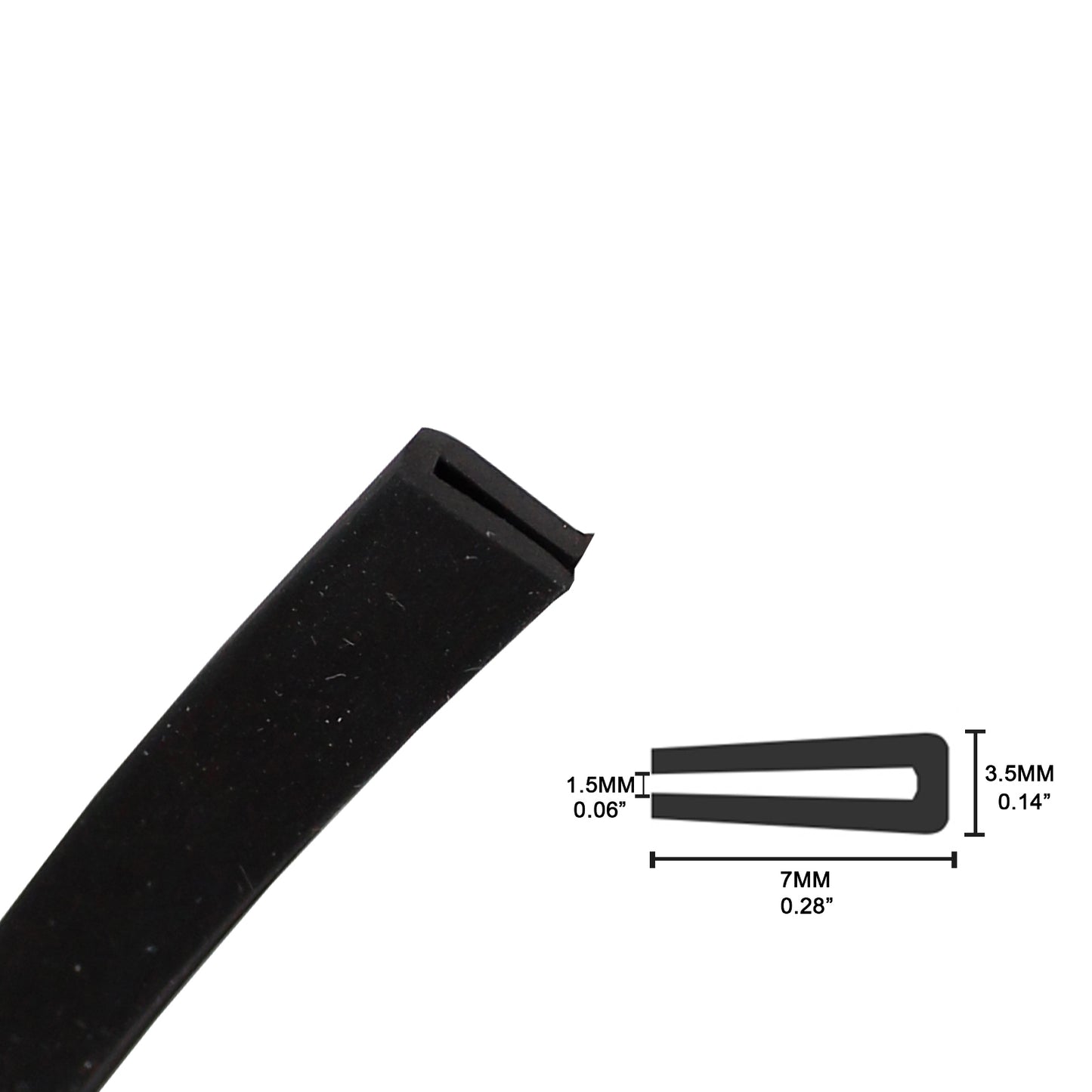 Flexible U Shape Rubber Seals Trim Edge Strips Safeguard Auto Doors Boot Engine