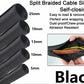 Split Braided Cable Sleeve Self-wrap Home Wire Management Automotive Industrial