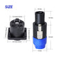 Speaker Plug Kit Set,4 pole Speakon Plug Connects and Speakon Socket for Audio