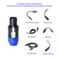 Speaker Plug Kit Set,4 pole Speakon Plug Connects and Speakon Socket for Audio