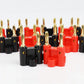 Dual Banana Plug Jack Audio Speak Wire Cable Connector Binding Post Socket 4Pair
