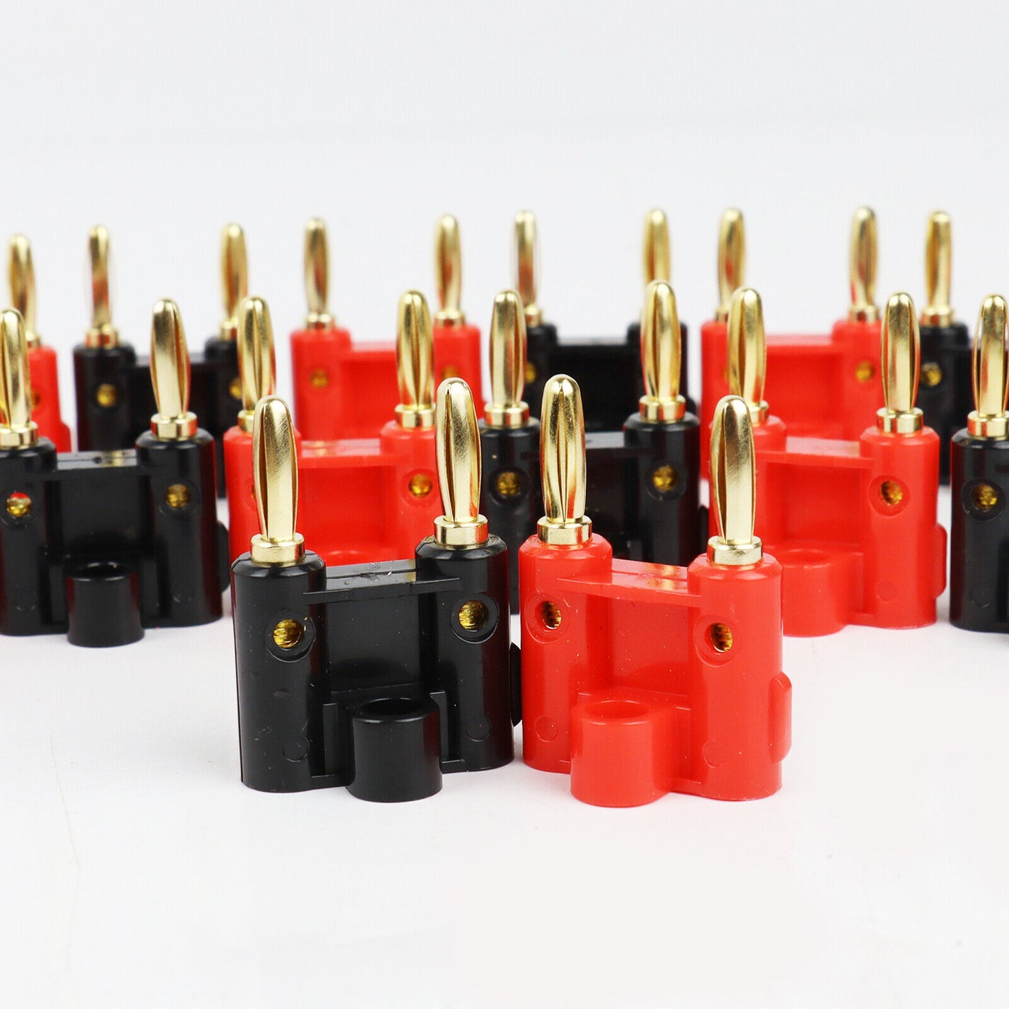 Dual Banana Plug Jack Audio Speak Wire Cable Connector Binding Post Socket 4Pair