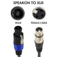 3Meter Speakon Cables to XLR Patch Cord Extension Convert Wire