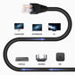 Cat6 Ethernet Network LAN Cable Faster Connection Shielded for Outdoor&Indoor Black-5.2M
