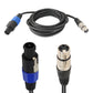 3Meter Speakon Cables to XLR Patch Cord Extension Convert Wire